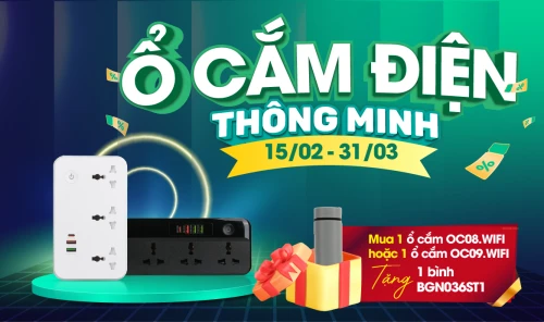CHƯƠNG TRÌNH KHUYẾN MÃI:  Ổ CẮM THÔNG MINH - VĂN PHÒNG TIỆN ÍCH